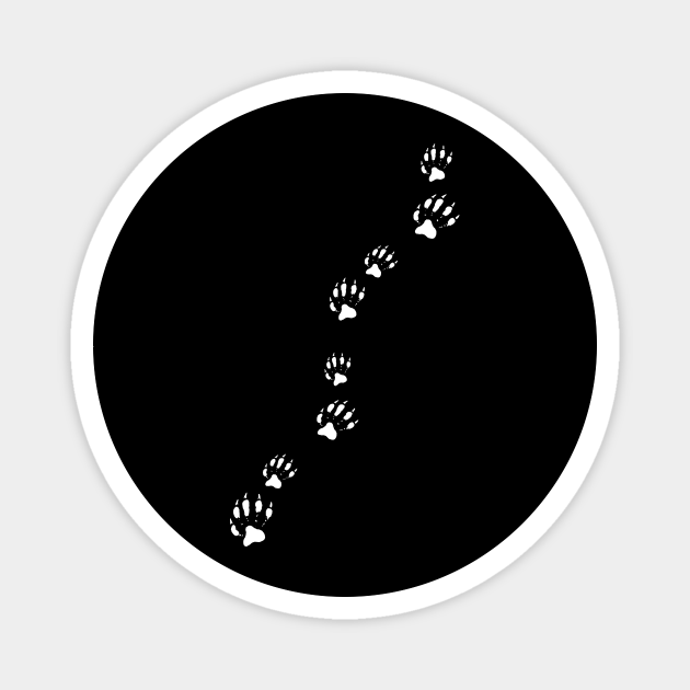 Footprint Raccoon - Raccoon Art - Magnet | TeePublic